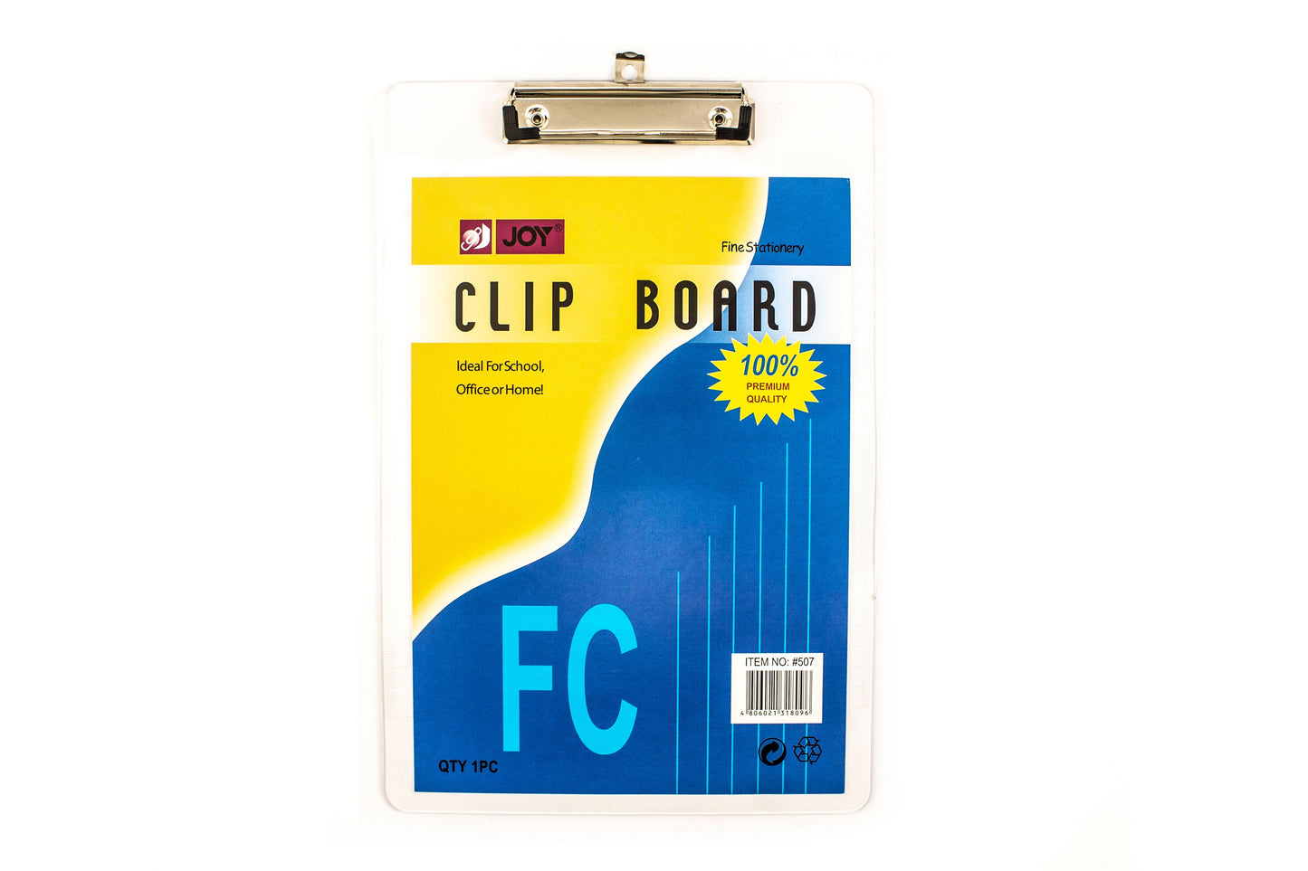 Joy Acrylic Clipboard 507 FC | 12pcs (Asstd. Color)