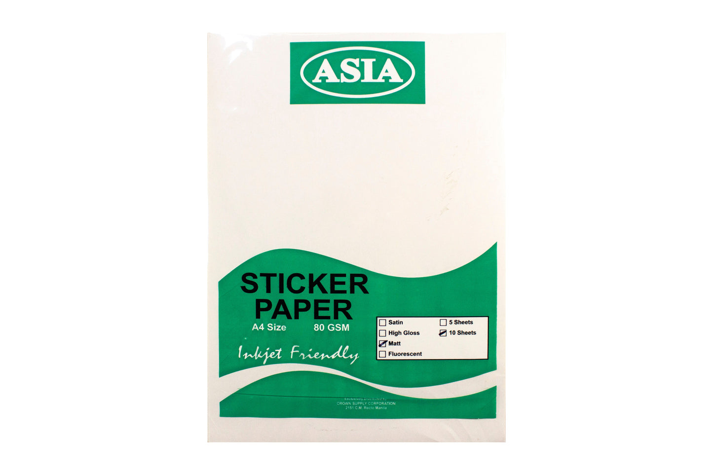 Asia Sticker Paper 80gsm