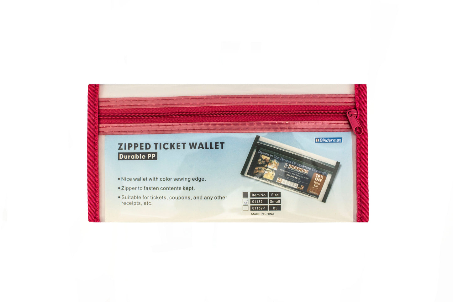 Bindermax Ticket Wallet No.01132 8.86X4.53in