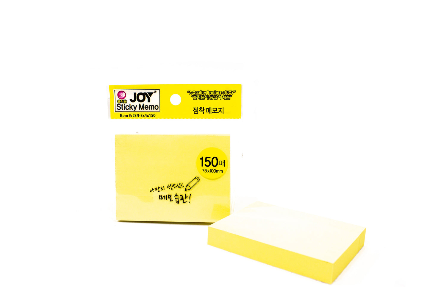 Joy Sticky Memo JSN-3x4x150 12Pad (Asstd. Color)