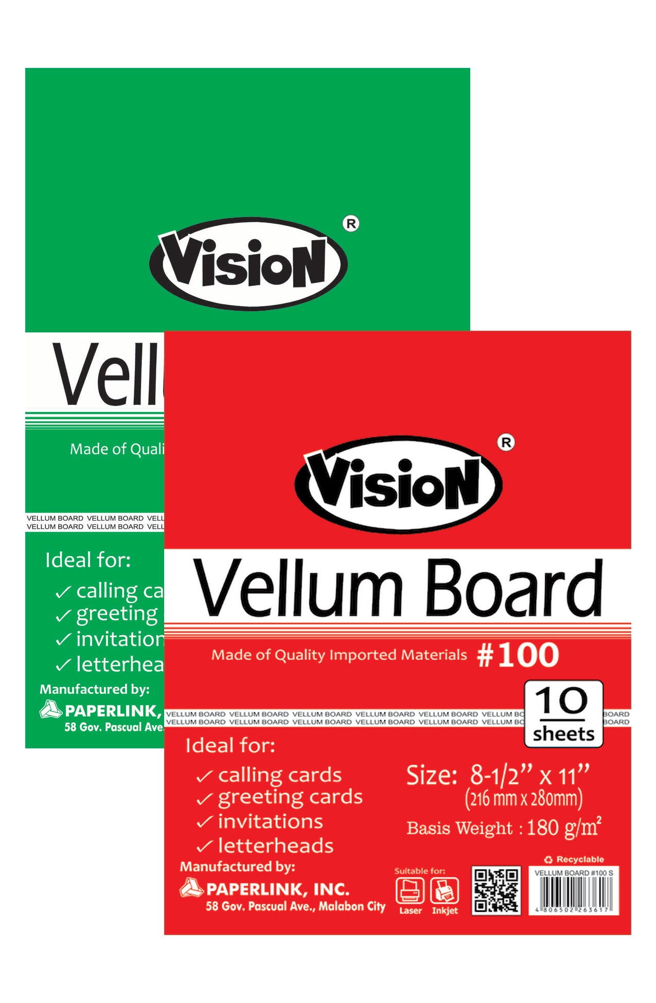 Vision Vellum Board Paper 180gsm | 25packs