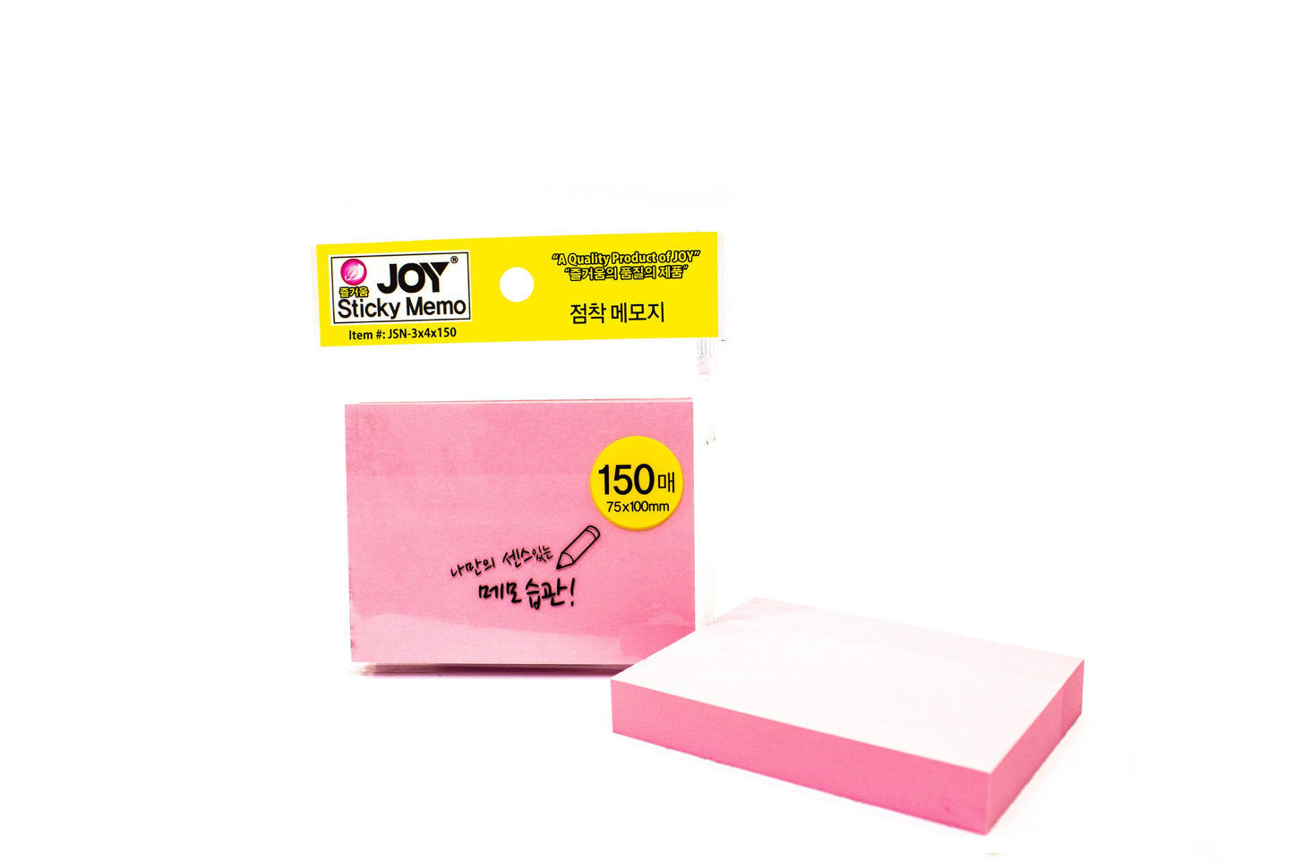 Joy Sticky Memo JSN-3x4x150 12Pad (Asstd. Color)