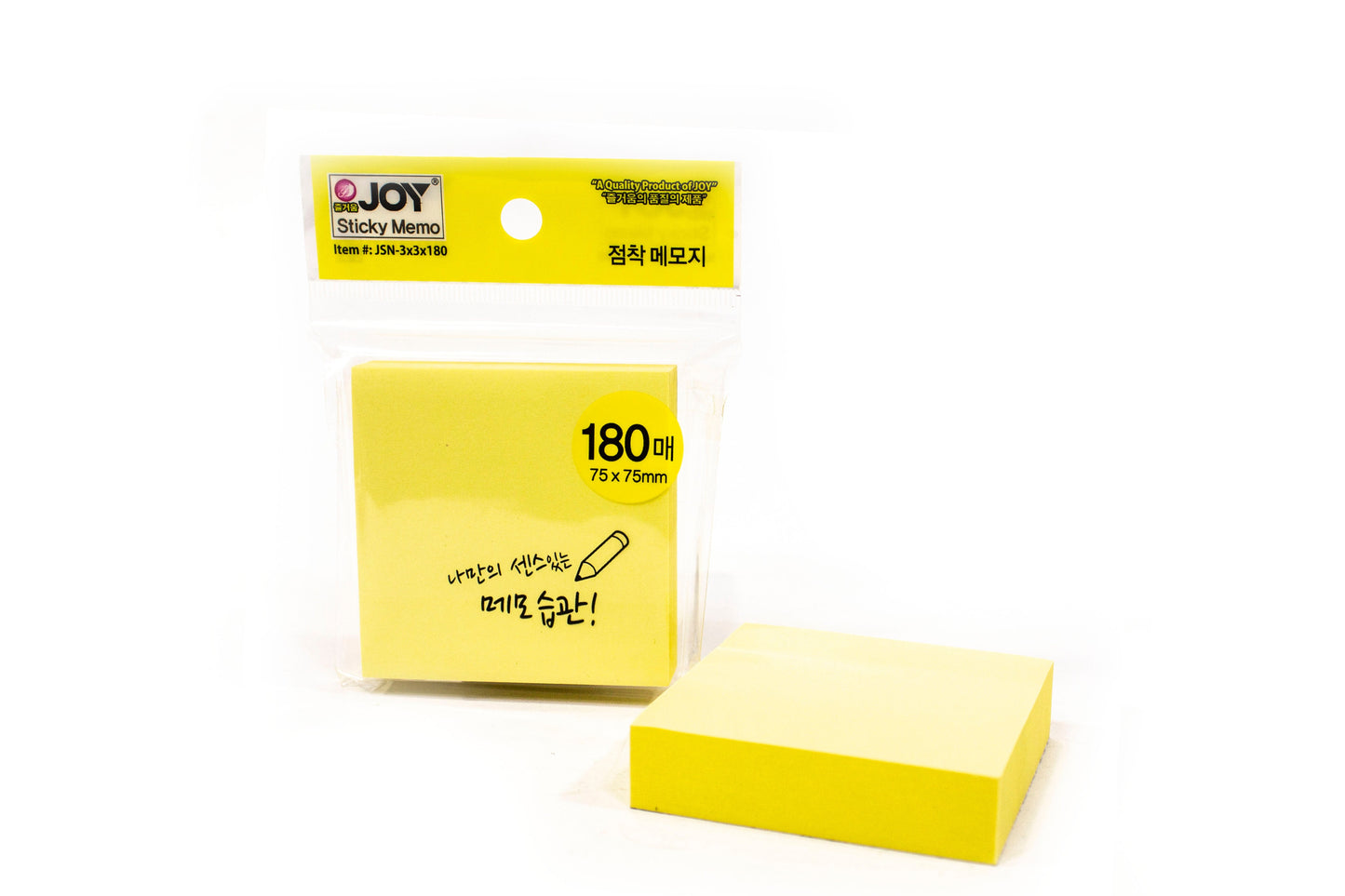Joy Sticky Notes JSN-3x3x180 12Pad (Asstd. Color)