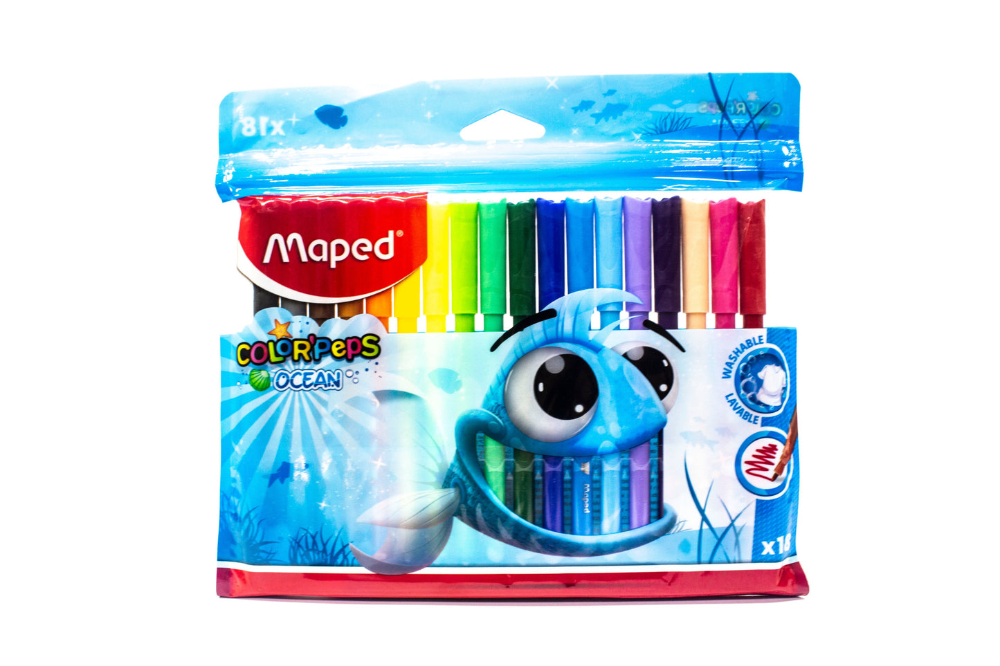Maped Color Peps Ocean Pens with Plastic Pouch 18c 845721
