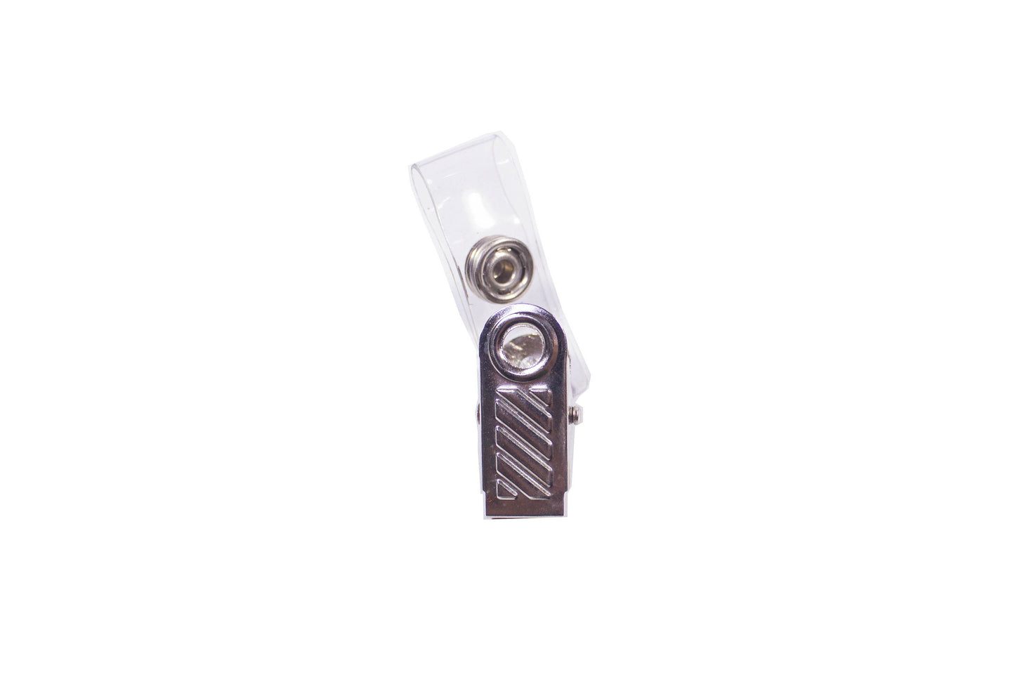 Metal ID Clip with Transparent PVC Straps