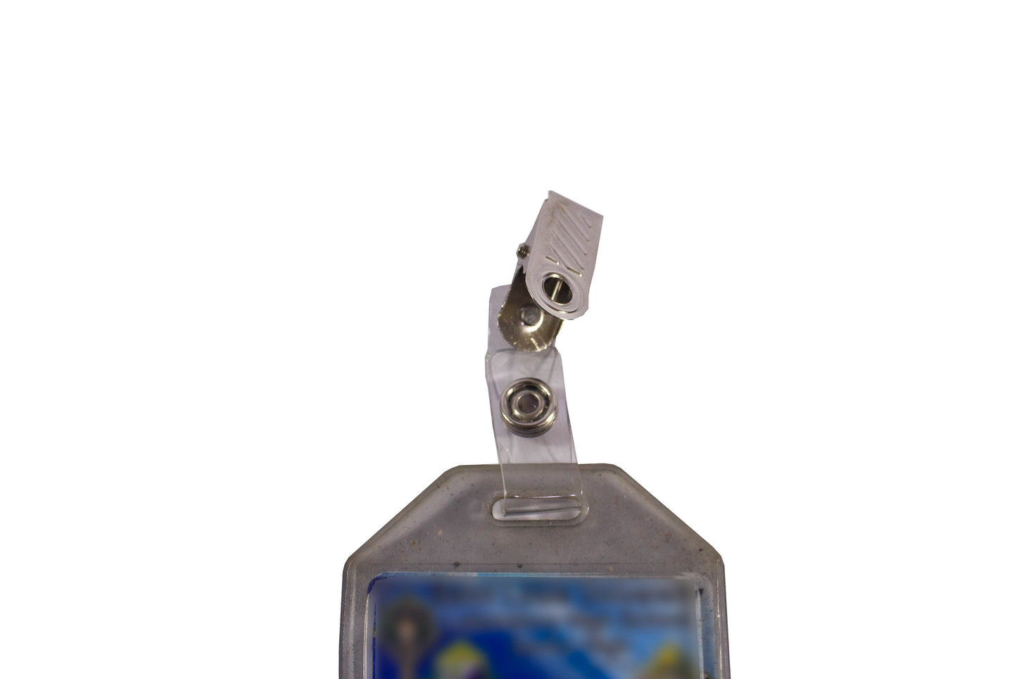 Metal ID Clip with Transparent PVC Straps (100pcs)