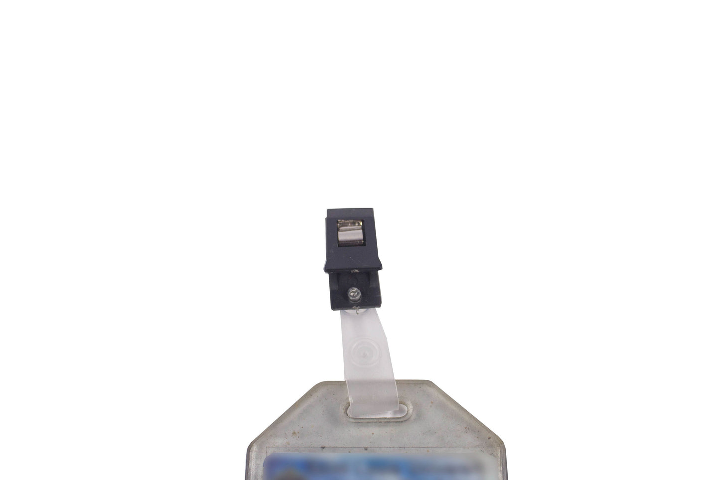 Plastic ID Clip with Transparent PVC Straps