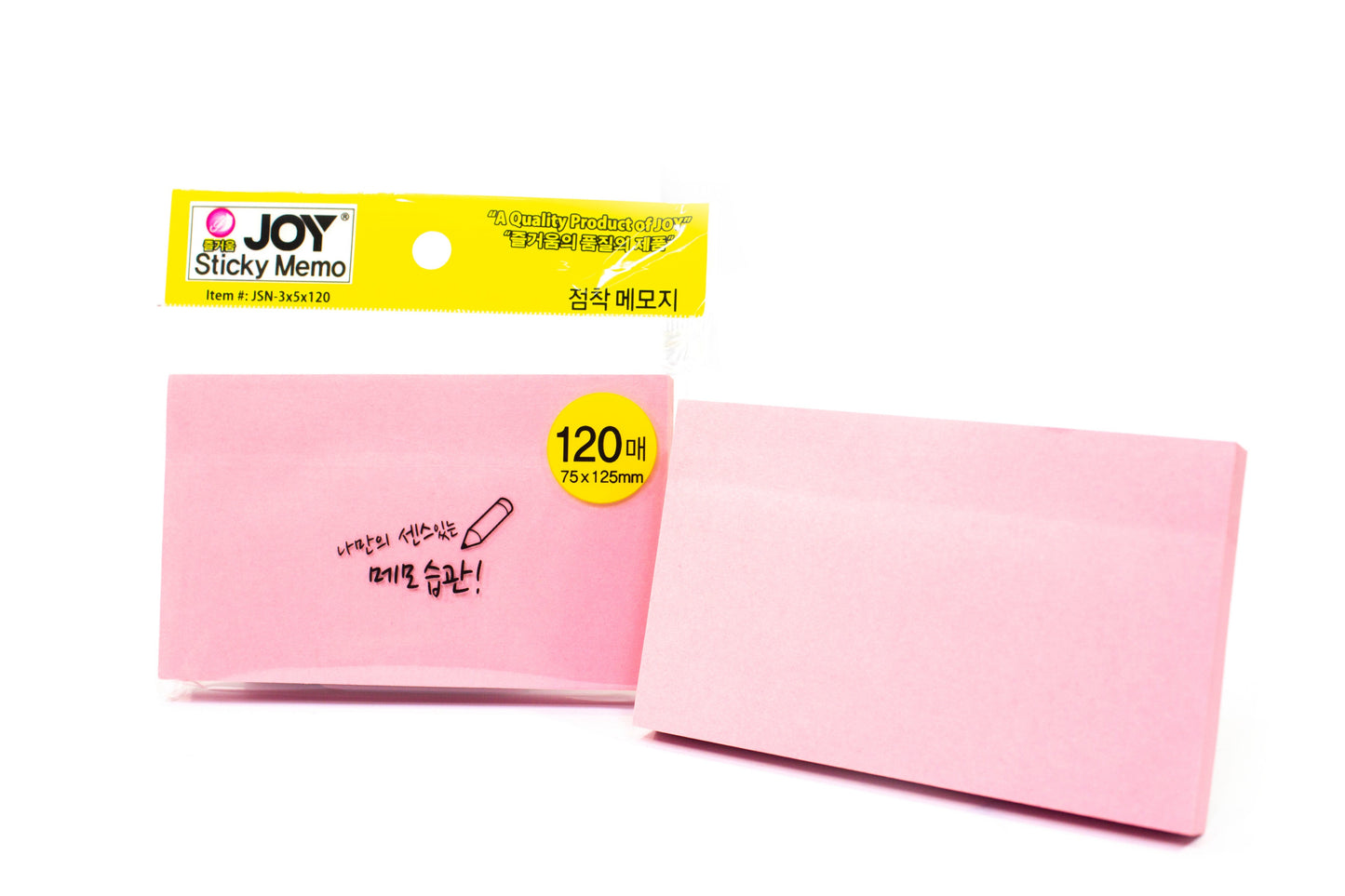 Joy Sticky Notes JSN-3x5x120 12Pad (Asstd. Color)