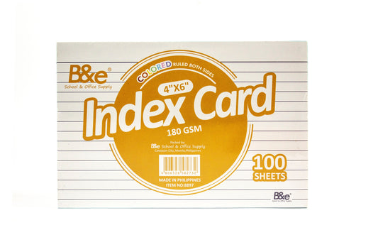 B&e Index Card 4x6in 100s/Pack