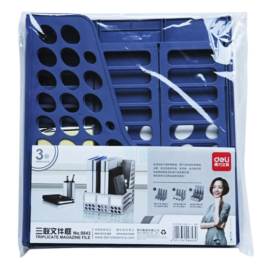 Magazine File 3 Block Desk Organizers & Accessories – Paper Cart