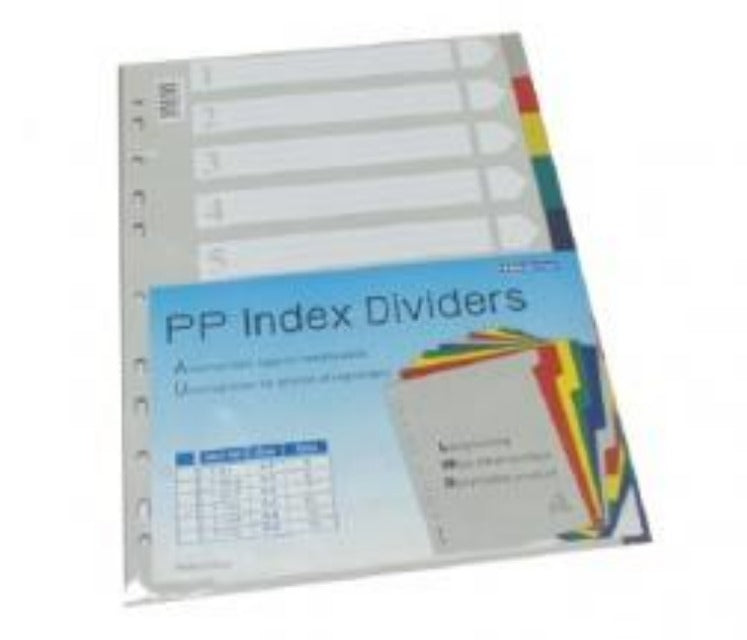 Bindermax PP Index Divider T-90 A4 5pcs/pack