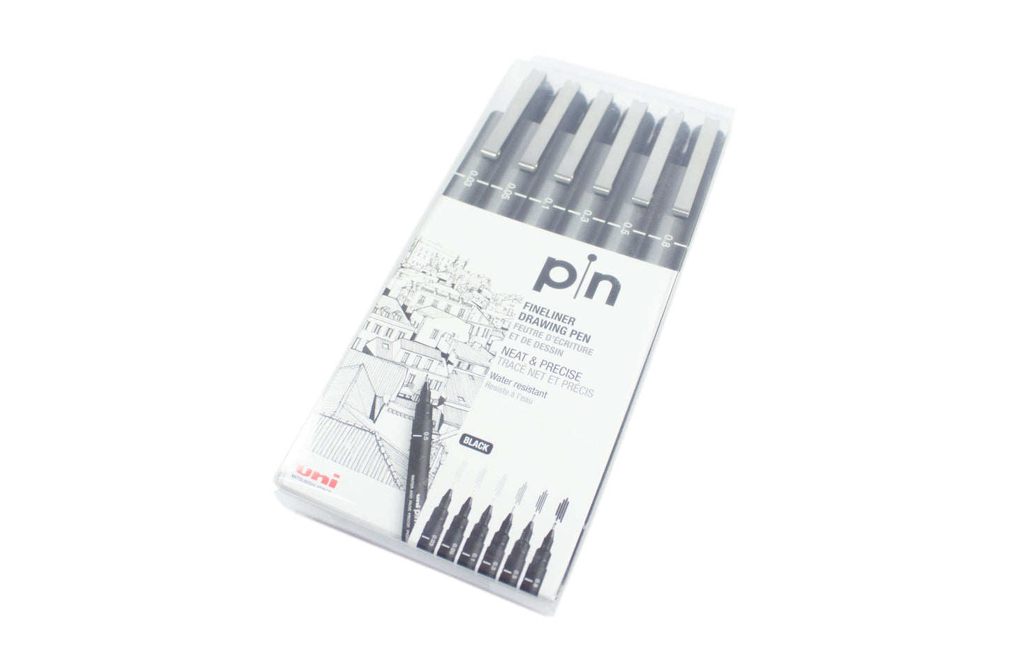 Uni Pin Fineliner Drawing Pen 6 Pin Set