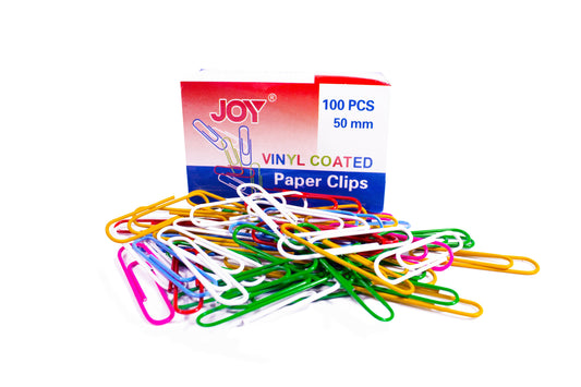 Joy Paper Clips Vinyl Coated | 10Box